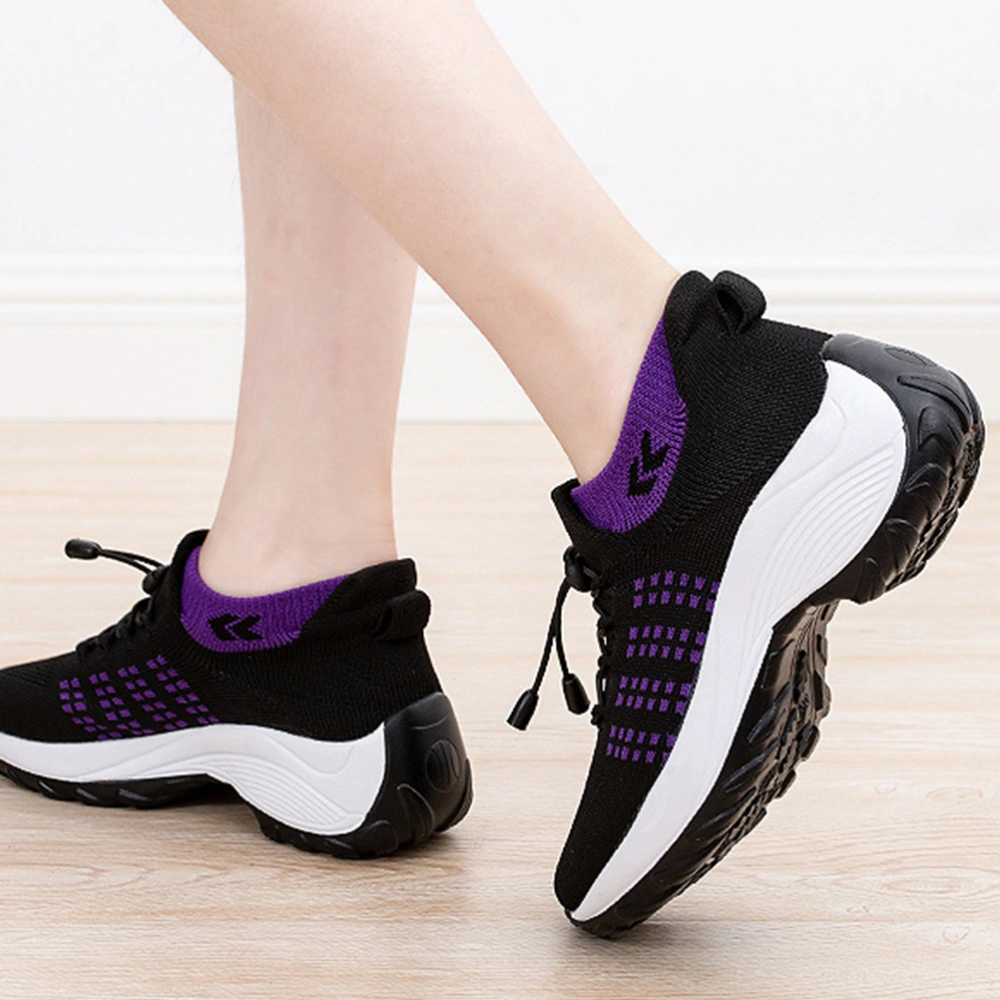 1 Pair Spring Summer Knitting Sports Shoes Leisure Style Mom Shoes Female Shoes