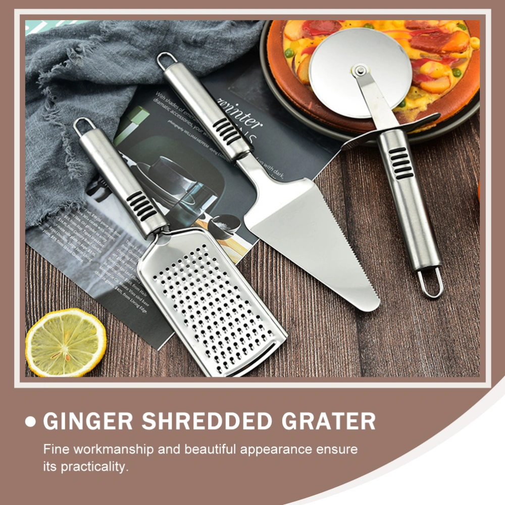 1 Set Pizza Cutter Ginger Shredded Grater Cake Shovel Baking Tool Set (Silver)