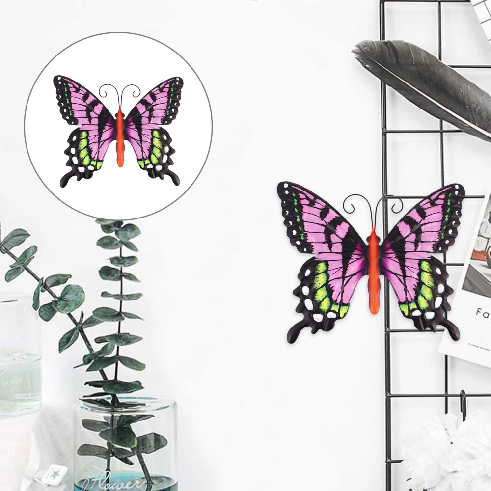 Iron Art Butterflies Pendant 3D Butterflies Wall Hanging Decoration for Home