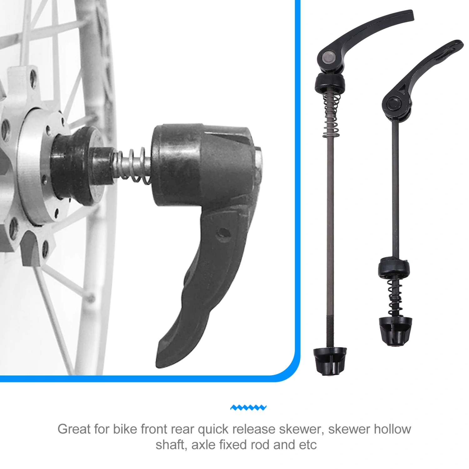 1 Set Bike Quick Release Skewer Axle Wheel Hub Hollow Shaft Front and Rear Set