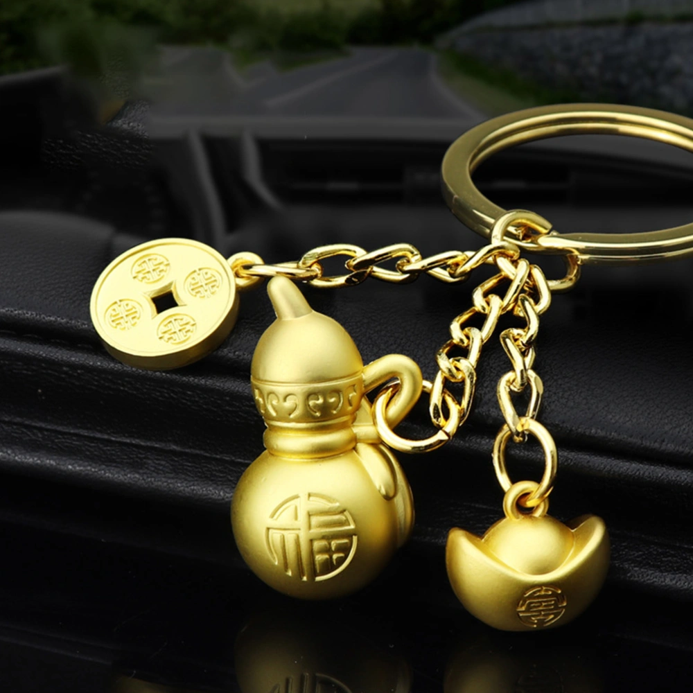 1Pc Gourd Ingot Coin Pendant Key Chain Decorative Bag Pendant Auspicious Pendant