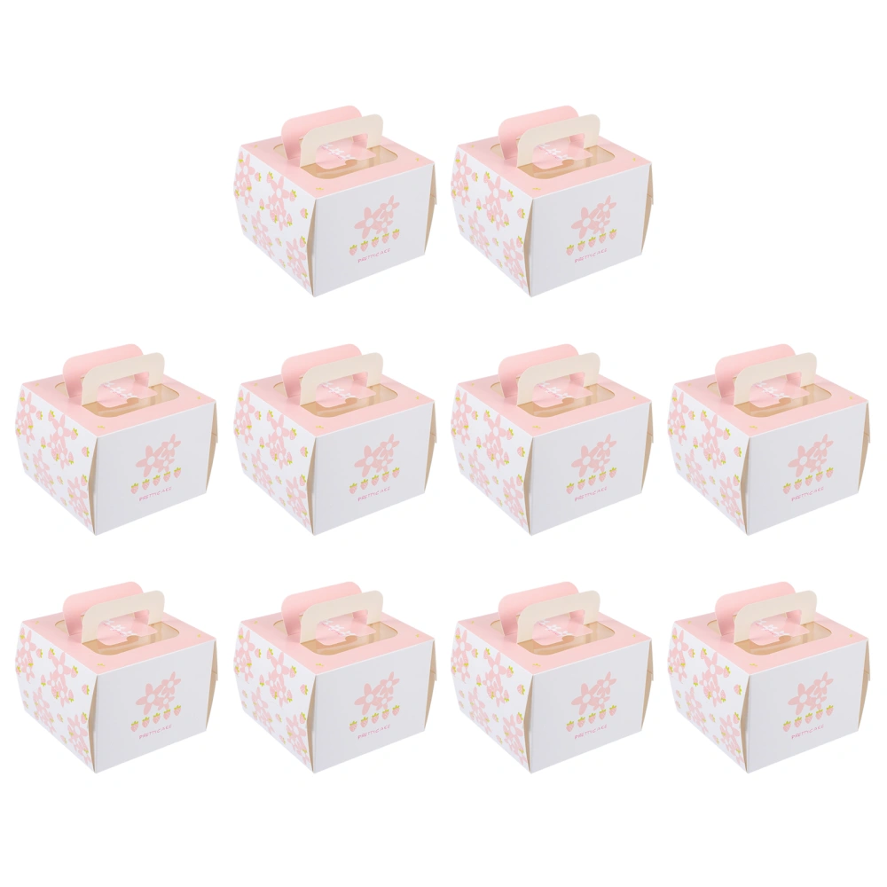 10pcs Paper Cake Base Box Pies Biscuits Packaging Box for Birthday Party