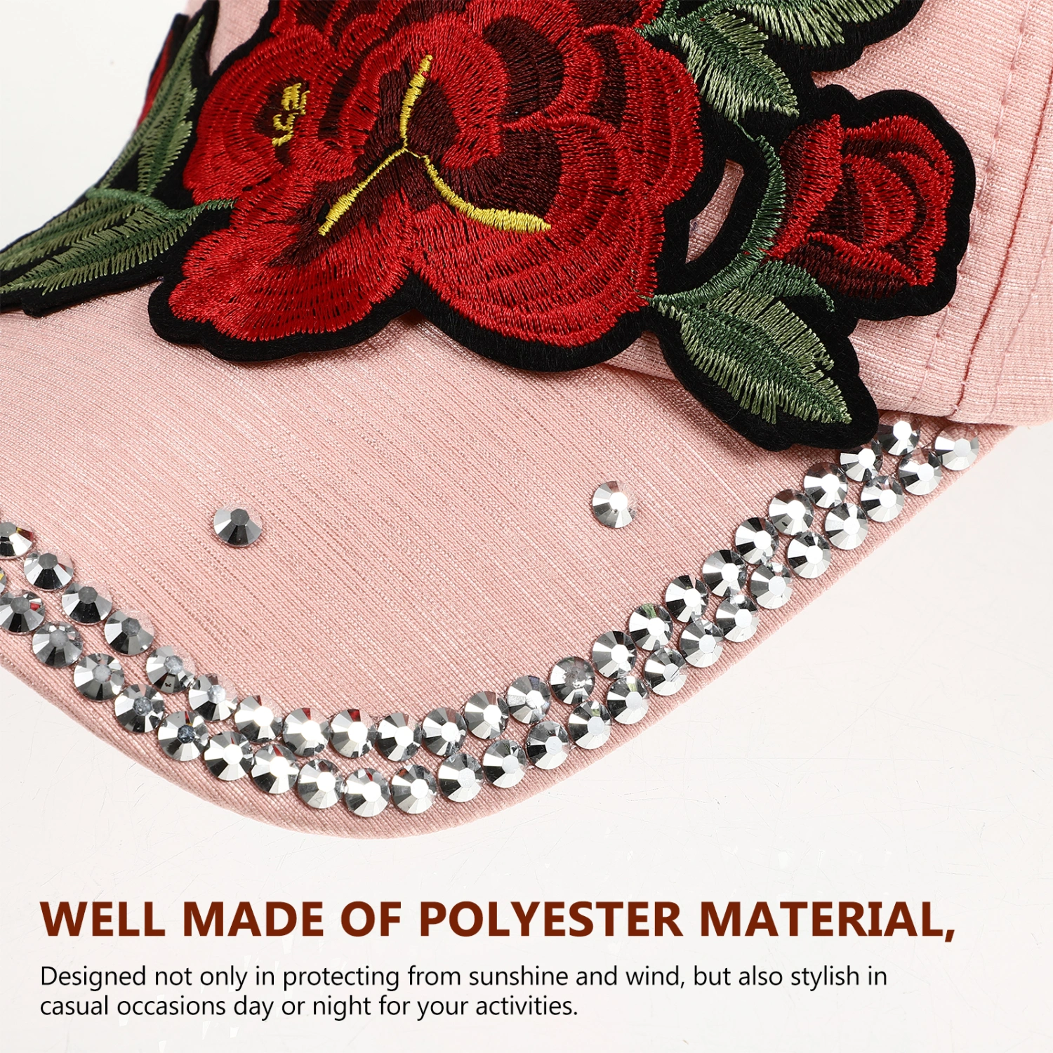Fashion Rhinestone Hat Baseball Peaked Caps Outdoor Sun Hat for Women Girls