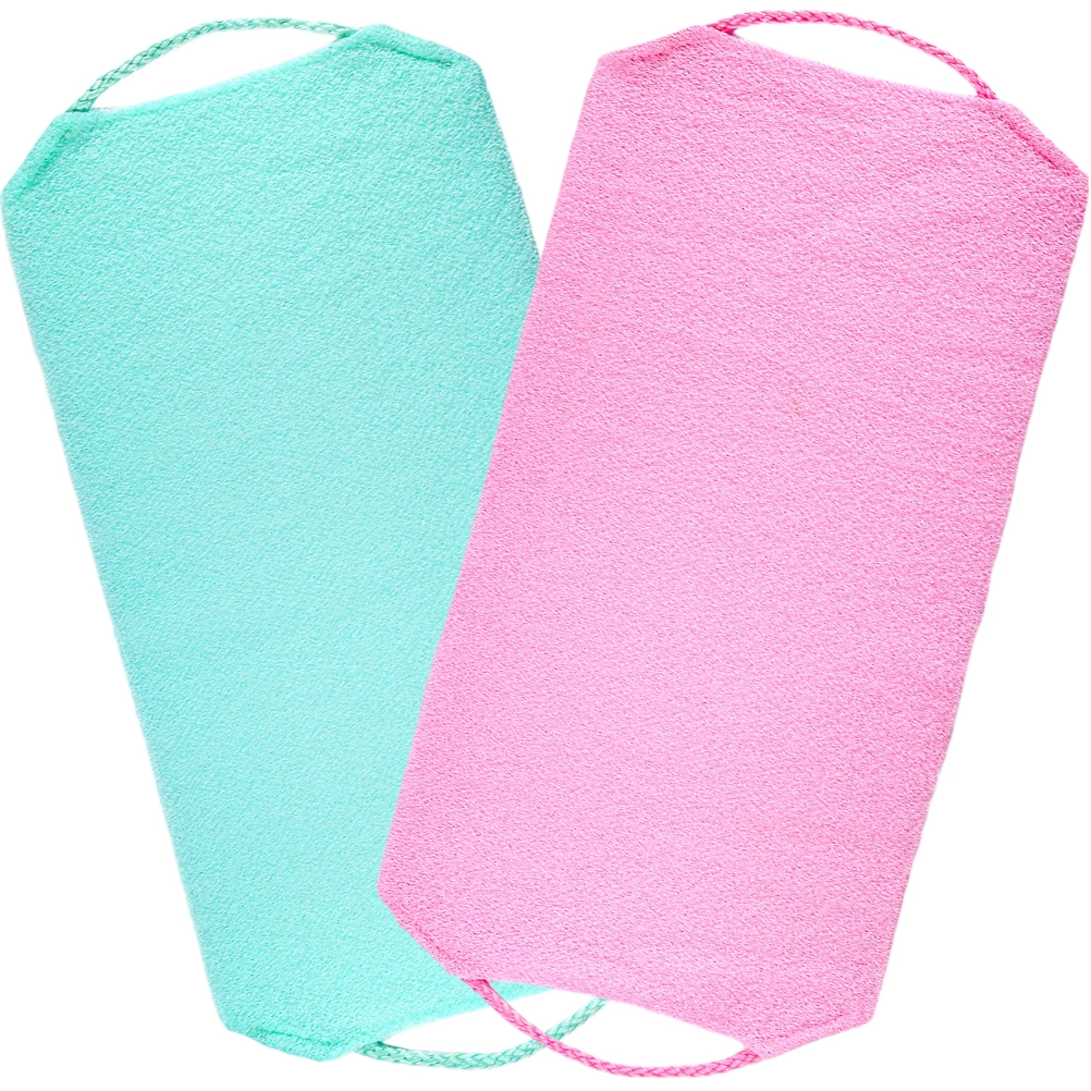 2pcs Exfoliating Shower Towels Bath Back Scrubber Towels Back Washing Towels
