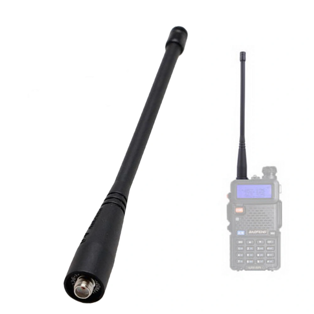 VHF/ UHF Antenna Dual Band SMA-Female for Baofeng UV-5R/ UV-5RA/ UV-5RB/ UV-5RC/ UV-5RD/ UV5R Plus/ UV-5RA Plus/ UV-5RE Plus/ BF-V6/ UV-B5/ UV-B6/ BF-V85 Two Way Radio Walkie Talkie (Black)