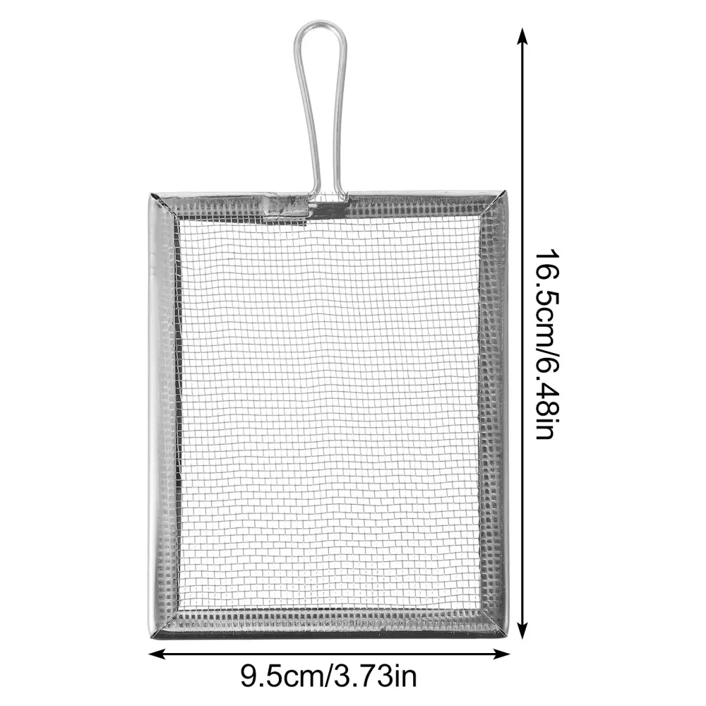 2Pcs Square Shape Filter Screen Sieve Strainer Mesh Filter Sifter (Silver)