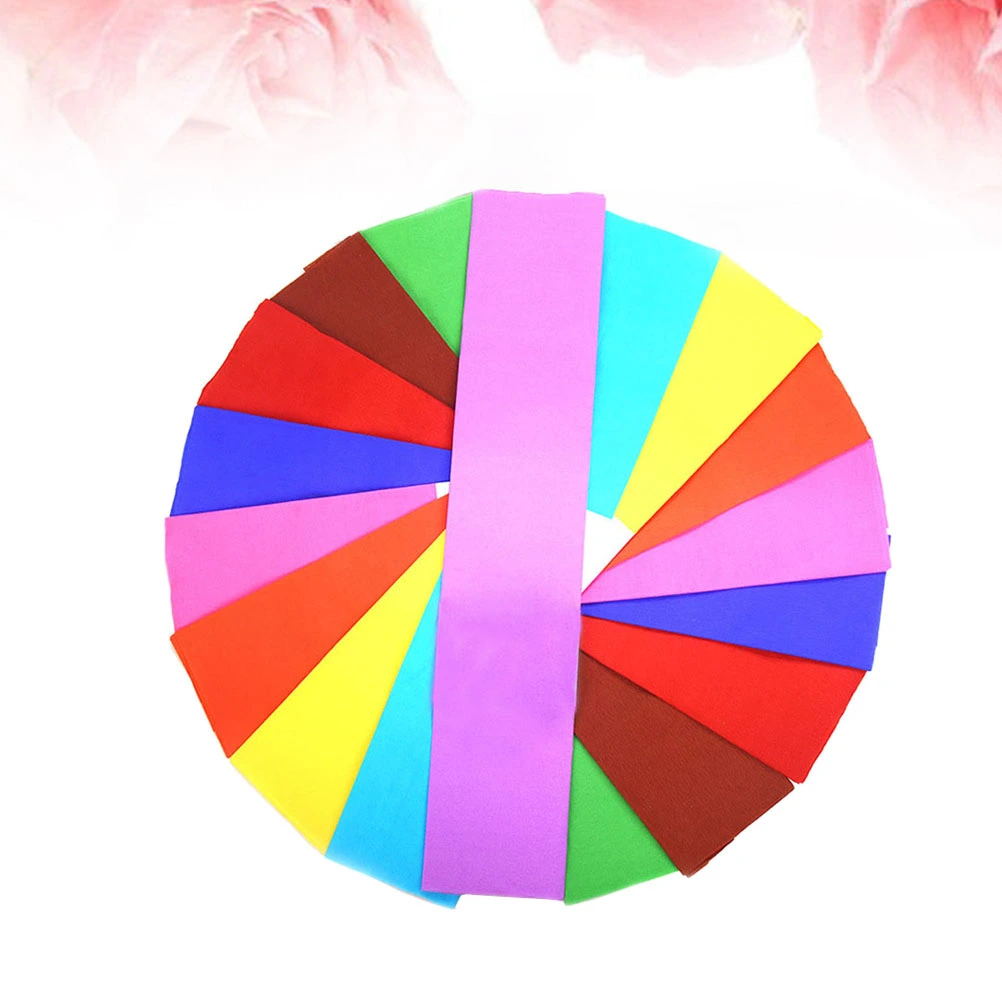 10 Sheets Kids DIY Crepe Paper Colorful Crepe Paper Sheets Handcrafts Material Multicolor Craft Papers (Assorted Color)