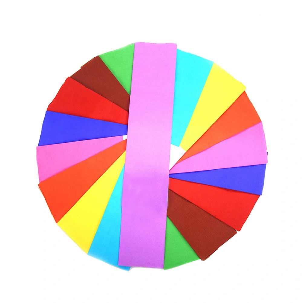 10 Sheets Kids DIY Crepe Paper Colorful Crepe Paper Sheets Handcrafts Material Multicolor Craft Papers (Assorted Color)