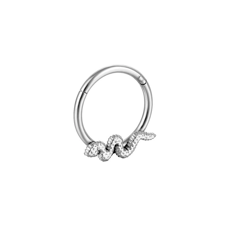 Snake Septum Ring Titanium Steel Nose Ring Snake Piercing Jewelry Women Nose Ring