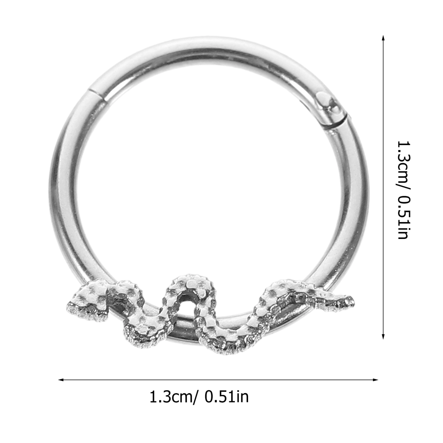 Snake Septum Ring Titanium Steel Nose Ring Snake Piercing Jewelry Women Nose Ring