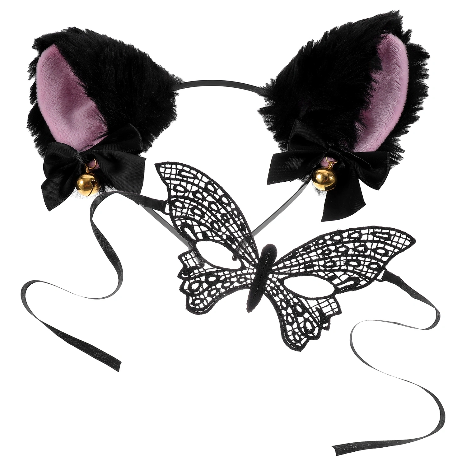 1 Set Halloween Headband Mask Props Animal Ear Headband Halloween Party Masquerade Mask Props