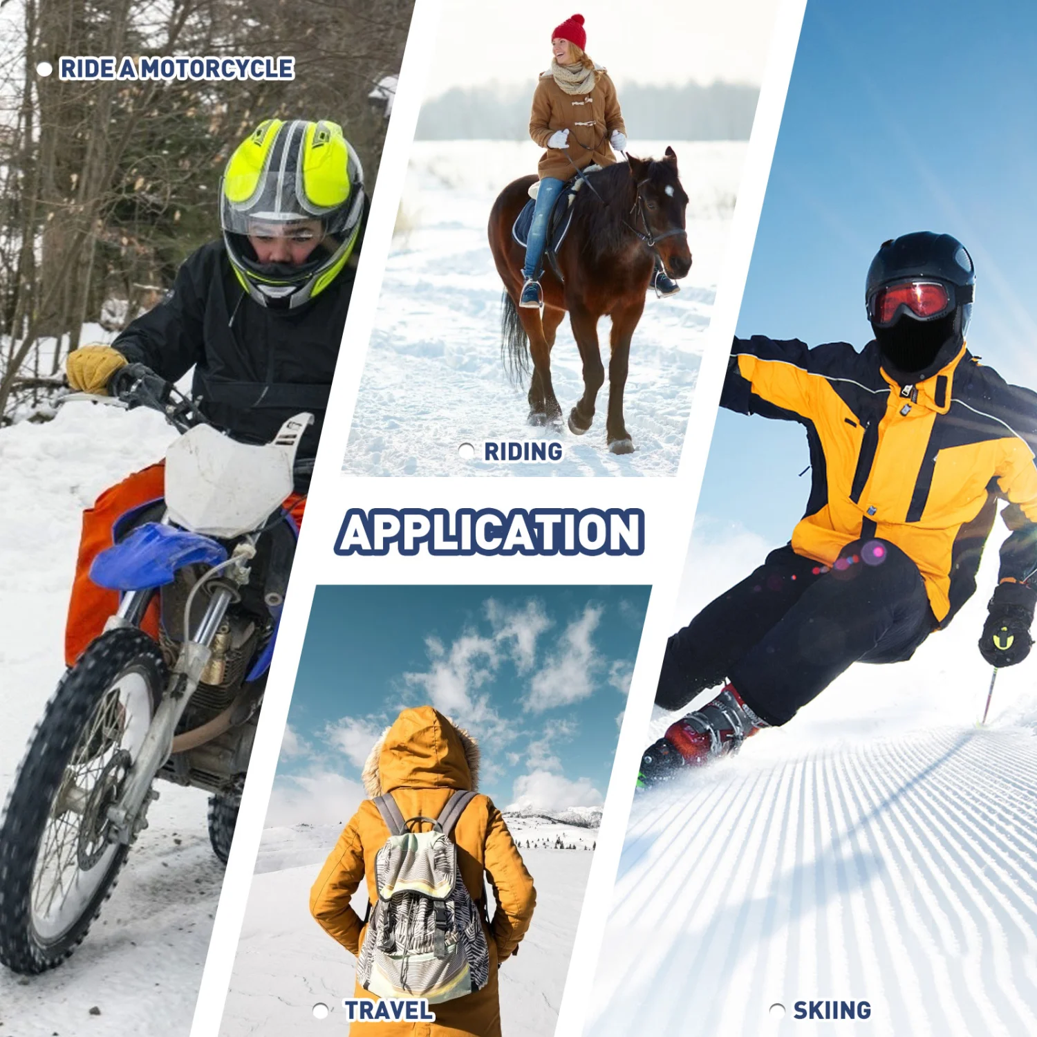 1pc Winter Riding Mask Cold-proof Mask Skiing Face Screen Outdoor Warm Headgear