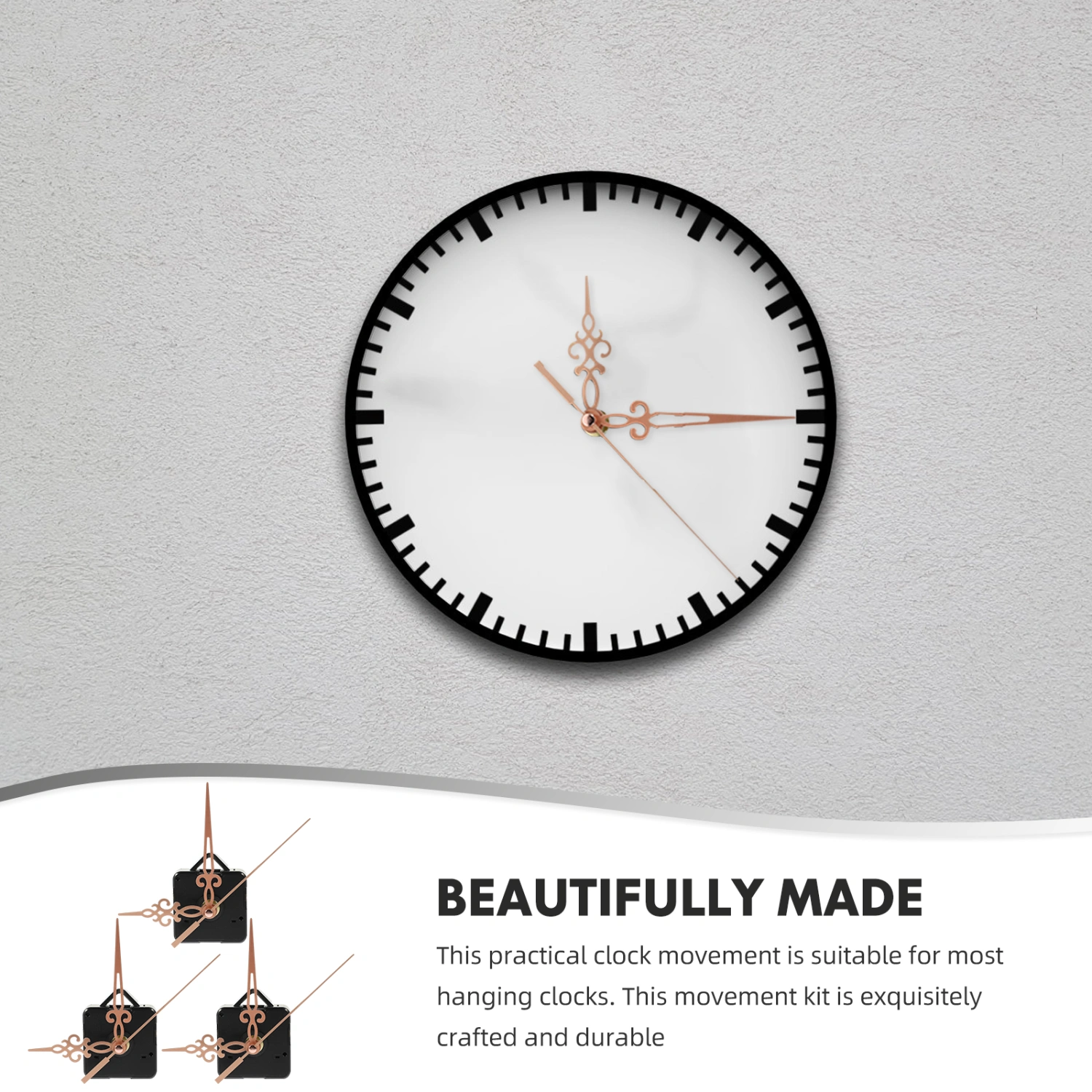 3 Sets of Decorative Clock Mechanisms Wear-resistant Clock Kits Household Clock Parts