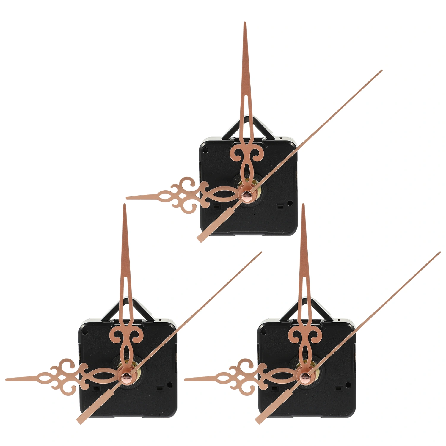 3 Sets of Decorative Clock Mechanisms Wear-resistant Clock Kits Household Clock Parts