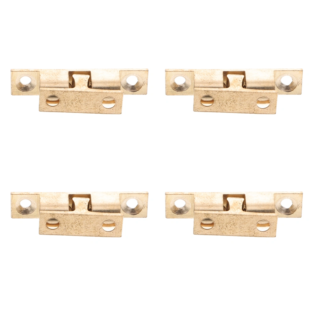 4pcs Cabinet Door Catch Brass Closet Ball Tension Latch Furniture Hardwares with Screws