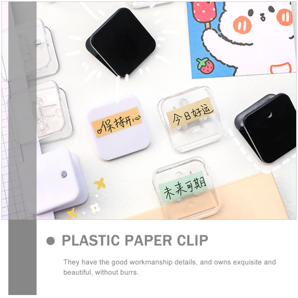 12pcs Document Sorting Clips Plastic Paper Clamps School Office Supplies File Clips