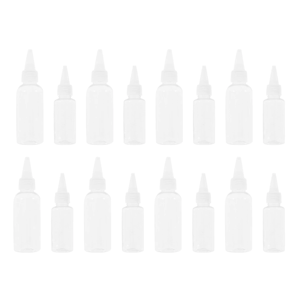 20pcs Plastic Squeeze Squirt Bottles Transparent Dispensers Bottle with Tip for Food Crafts Art Hair Salon Coloring Dyeing(10pcs 30ML and 10pcs 60ML)