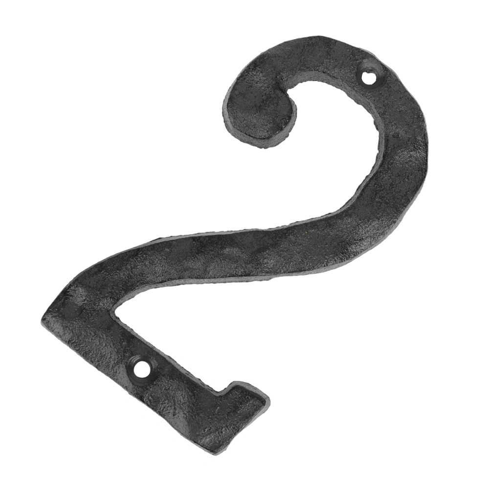 Cast Iron Decorative House Signs Metal Numbers DIY Number Symbol Door Address Number Two Size L