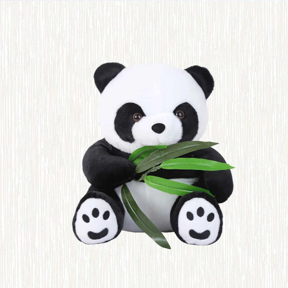 1Pc Panda Plush Doll Adorable Panda Hug Bamboo Doll Toy Delicate Funny Stuffed Toy (30cm)