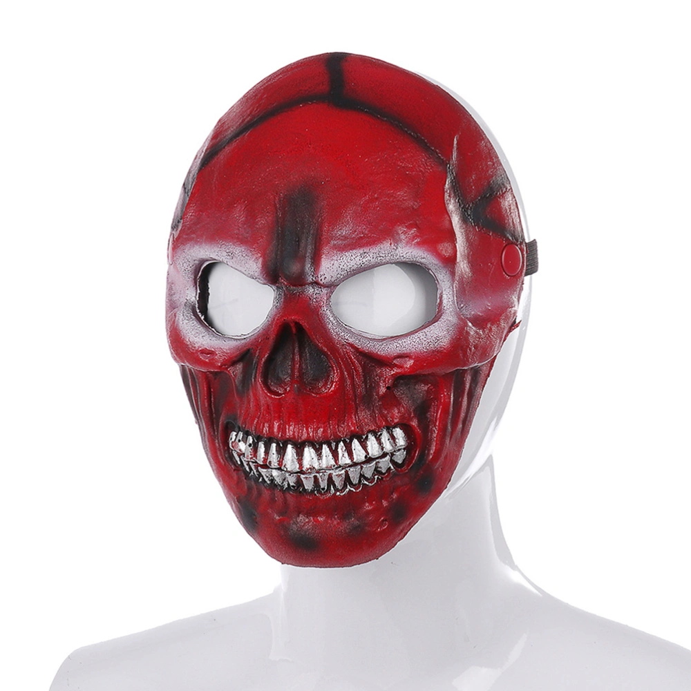 Halloween 3D Mask PU Bloody Skull Mask Ghost Festival Banquet Full Face Mask (Red)