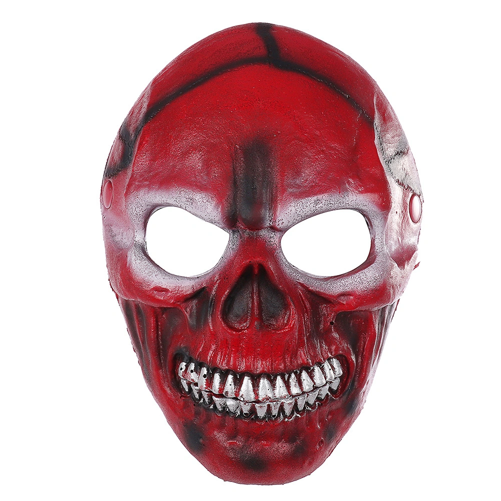 Halloween 3D Mask PU Bloody Skull Mask Ghost Festival Banquet Full Face Mask (Red)