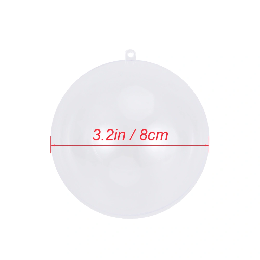 Transparent Clear Plastic Ball Ornaments Christmas Tree Pendant Xmas Hanging Decoration Bauble Candy Confetti Gift Box Fillable Holder Home Party Wedding Decor Supplies 10cm[SLQ-10]