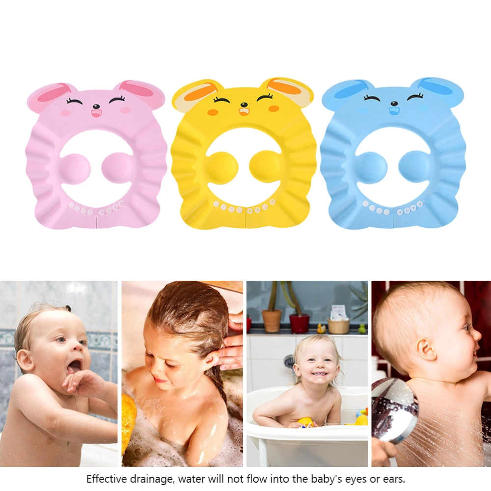 3 Pcs Baby Shampoo Hat Children Bathing Caps Adjustable Baby Shower Caps