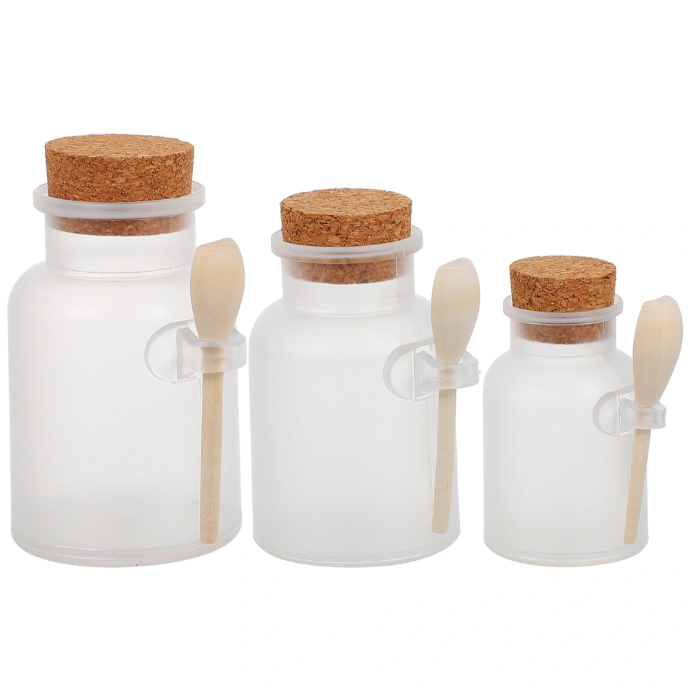 3pcs Bath Salt Storage Bottles Mask Powder Bottles Sub-packaging Bottles