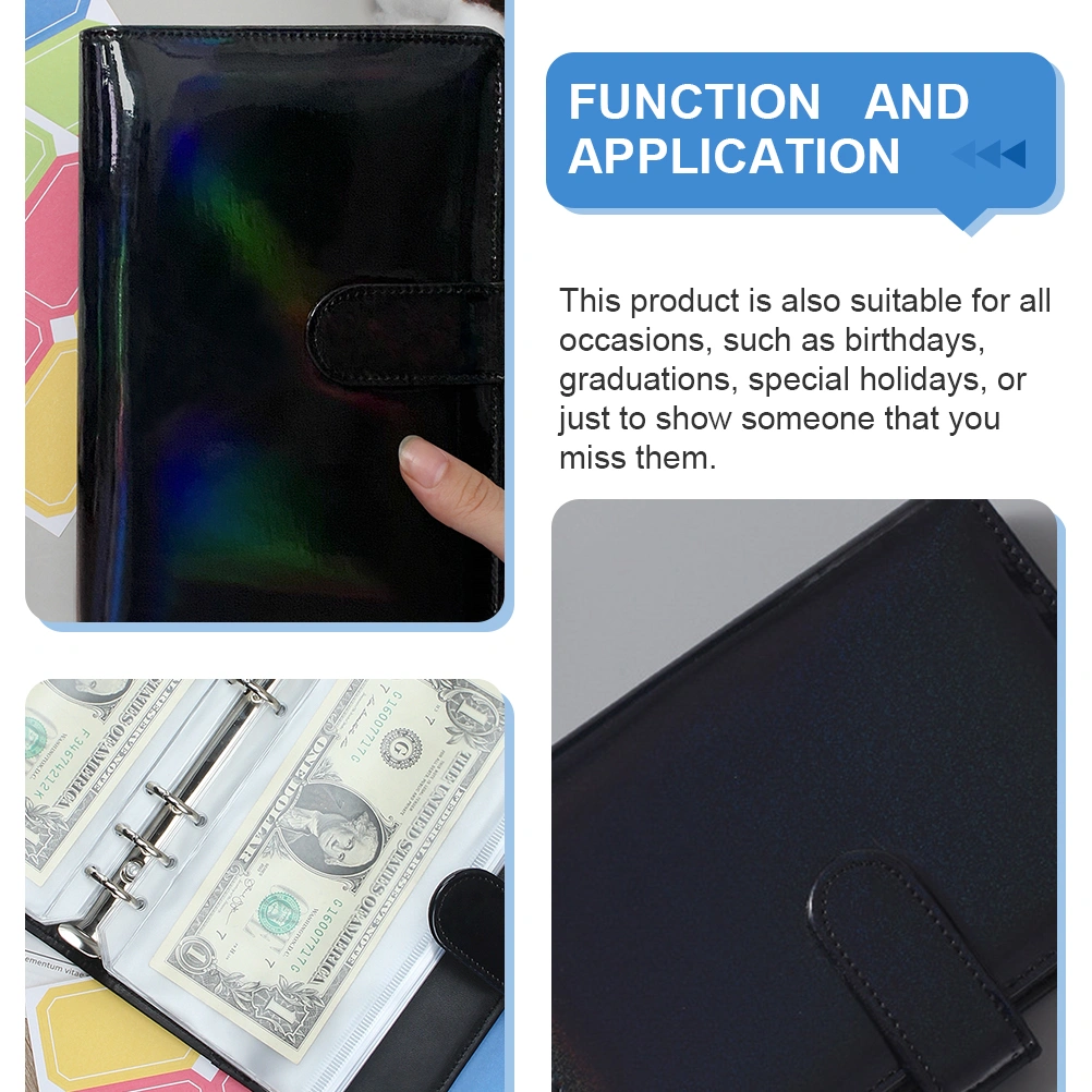 1 Set Cash Budget Binder Schedule Budget Binder Portable Travel Budget Binder (A6 Size)