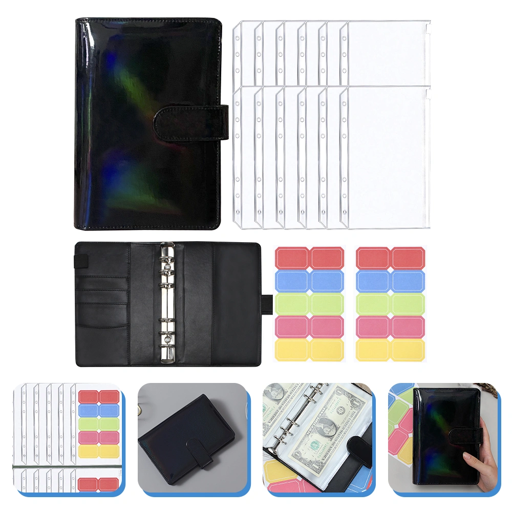 1 Set Cash Budget Binder Schedule Budget Binder Portable Travel Budget Binder (A6 Size)