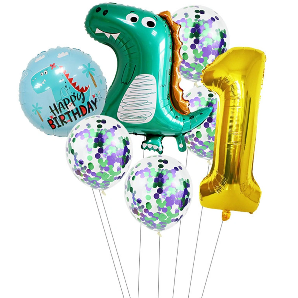 1 Set Birthday Decorative Balloons Lovely Dinosaur Balloons Party Supplies