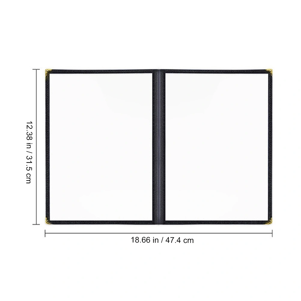 3pcs Clear Recipe Cover Bar Recipe Protector DIY Menu Holder for Restaurant (A4)