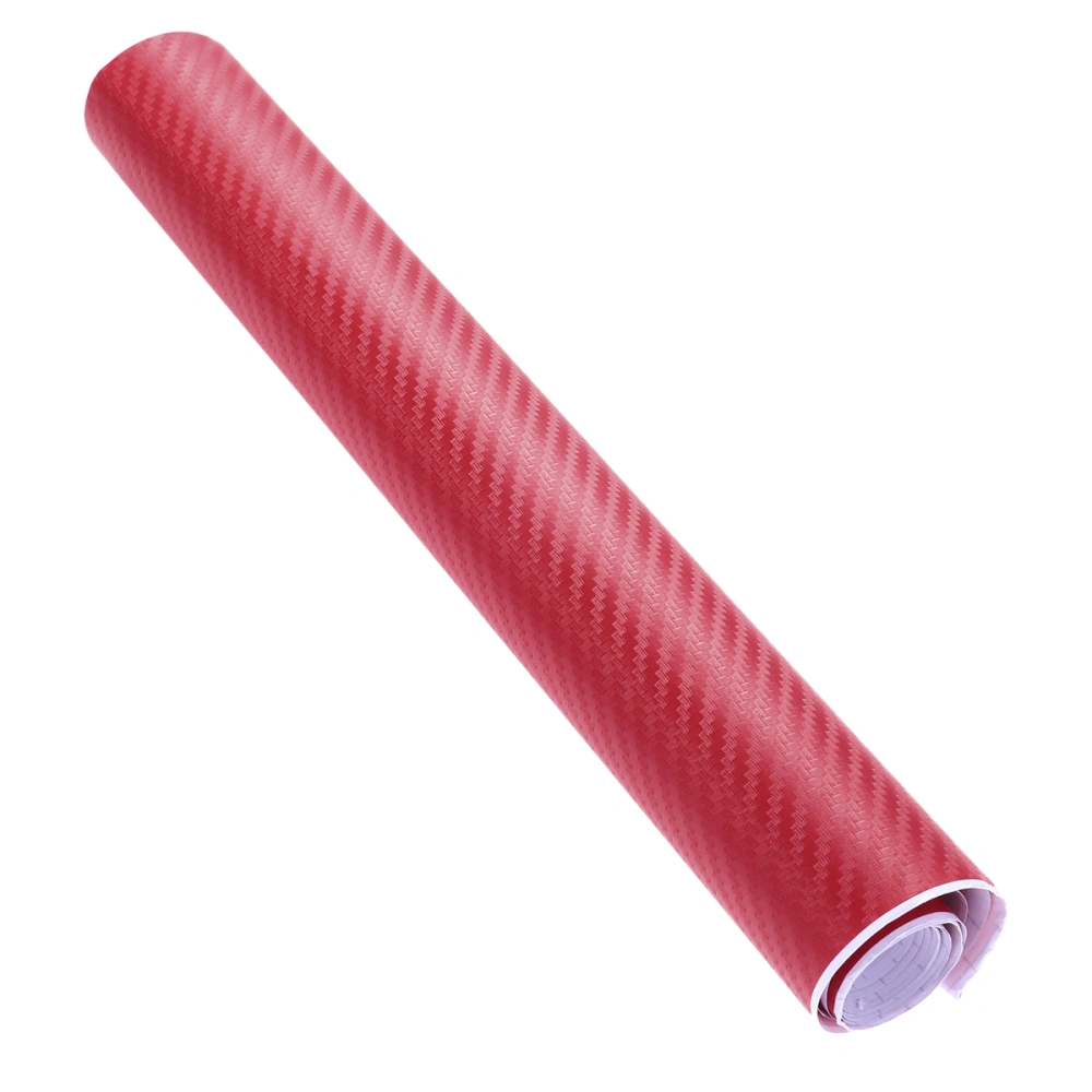 3D Carbon Fiber Wrap Roll DIY Sticker for Car Auto Vehicle Decor 200 x 50CM (Red)