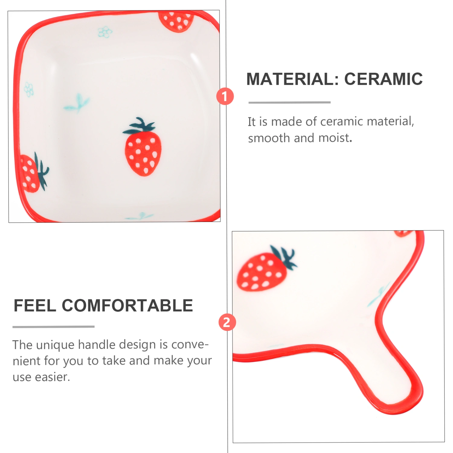 2pcs Delicate Ceramics Sauce Dishes Useful Appetizer Saucers for Home Use