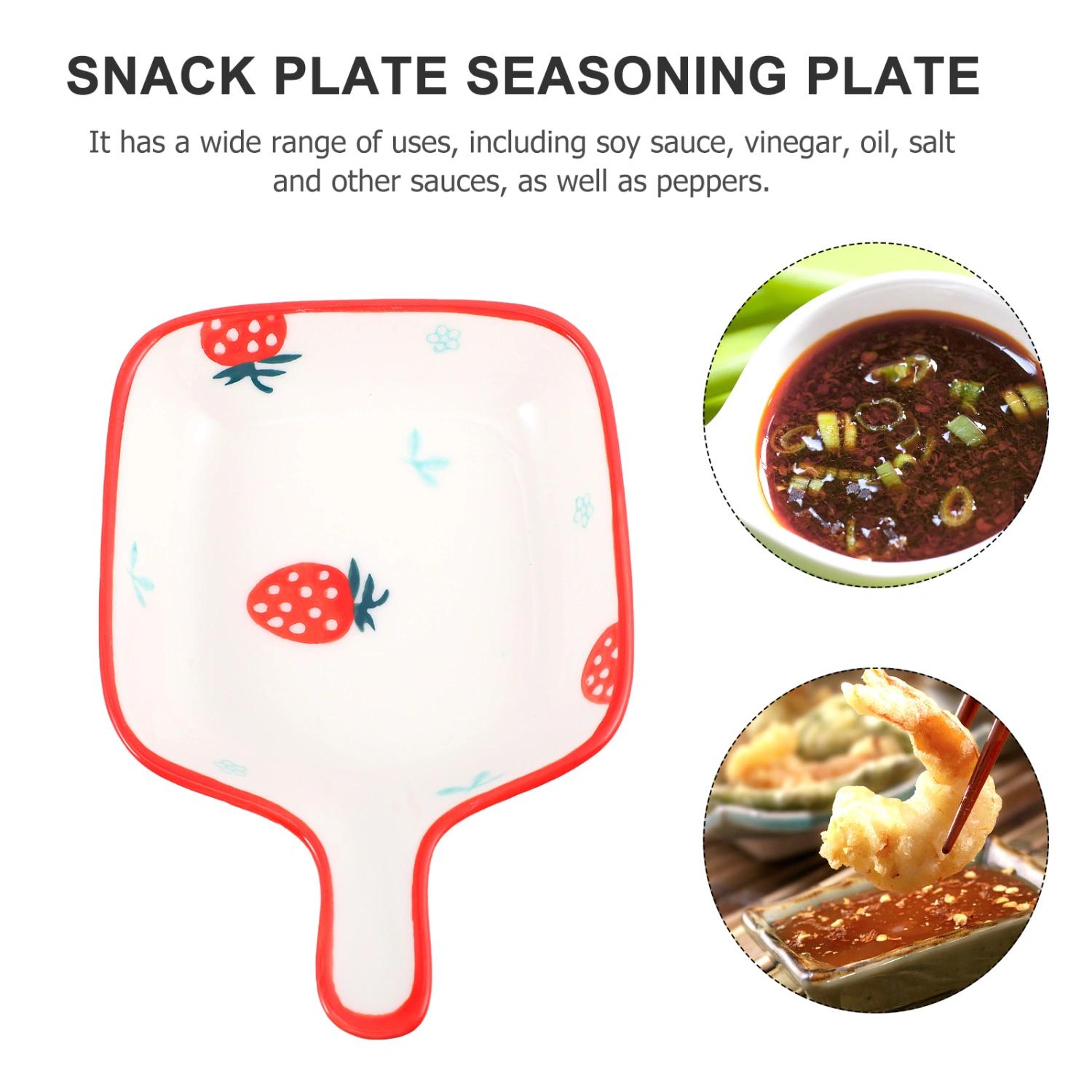 2pcs Delicate Ceramics Sauce Dishes Useful Appetizer Saucers for Home Use