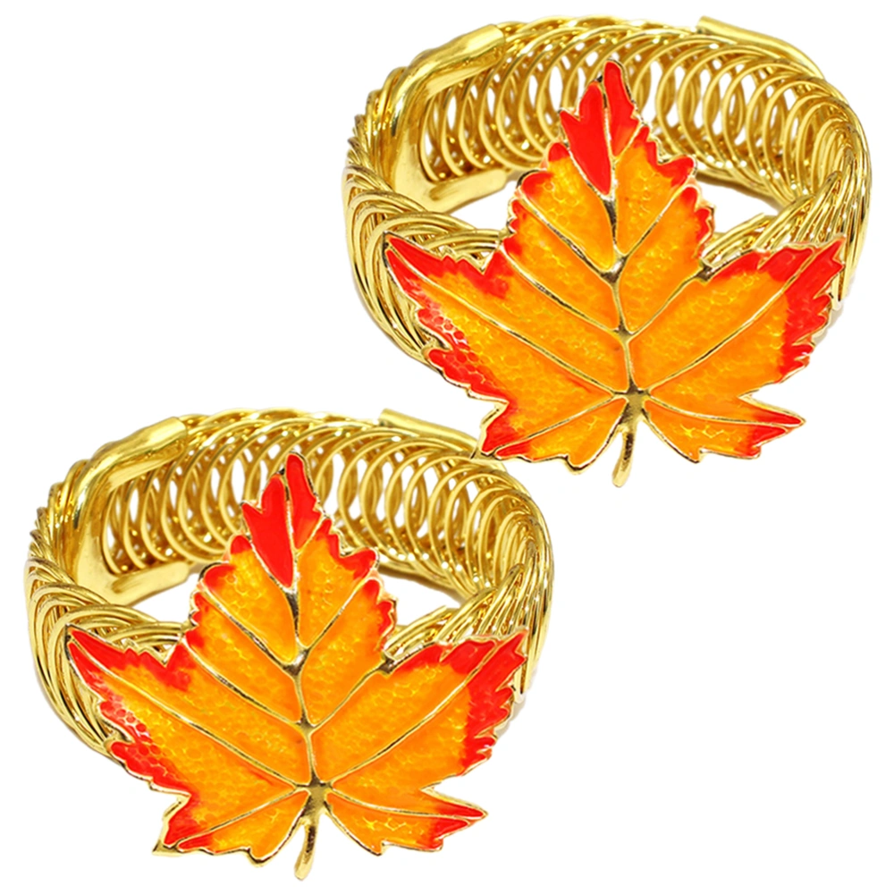 2pcs Curtain Holders Curtain Holdback Spring Drapes Curtain Ties Backs Maple Leaf Holdback Decors