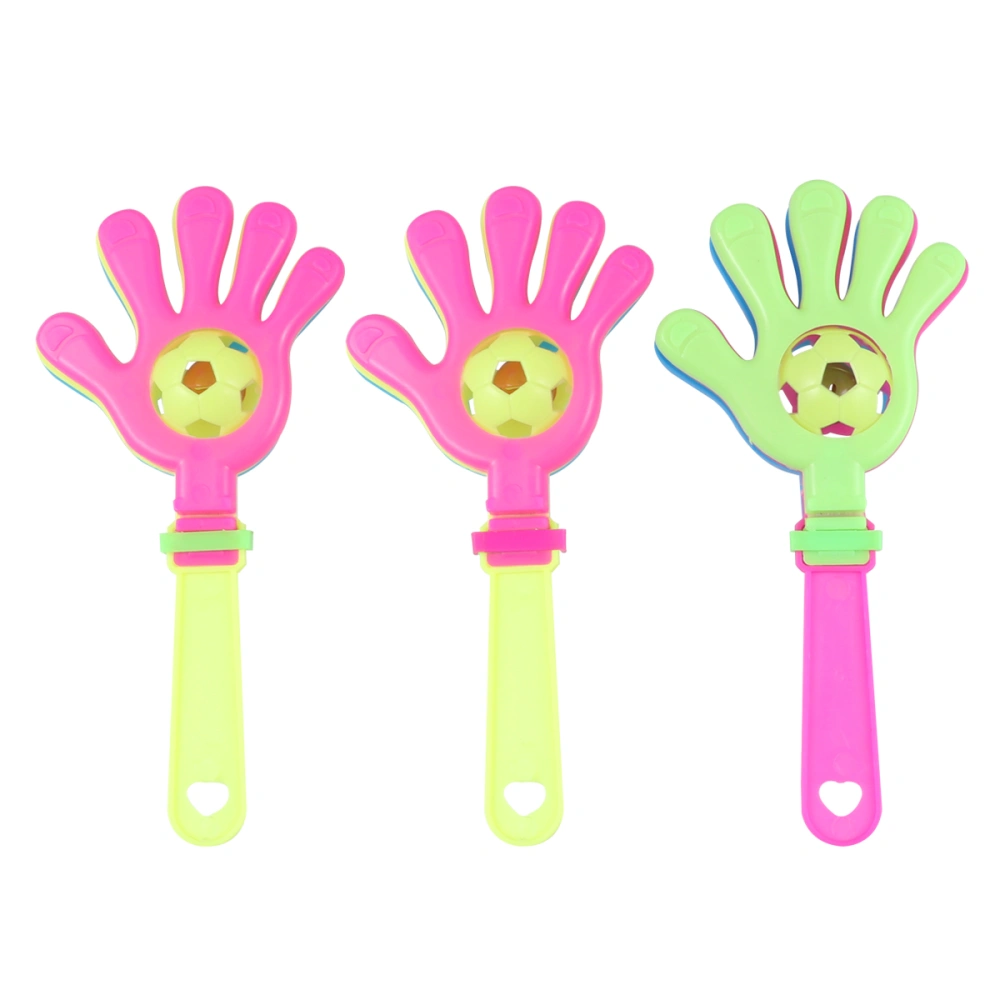 8pcs Football Hand Clappers Creative Resounding Bell Clapper for Sports Meet Concert Party (Random Color)