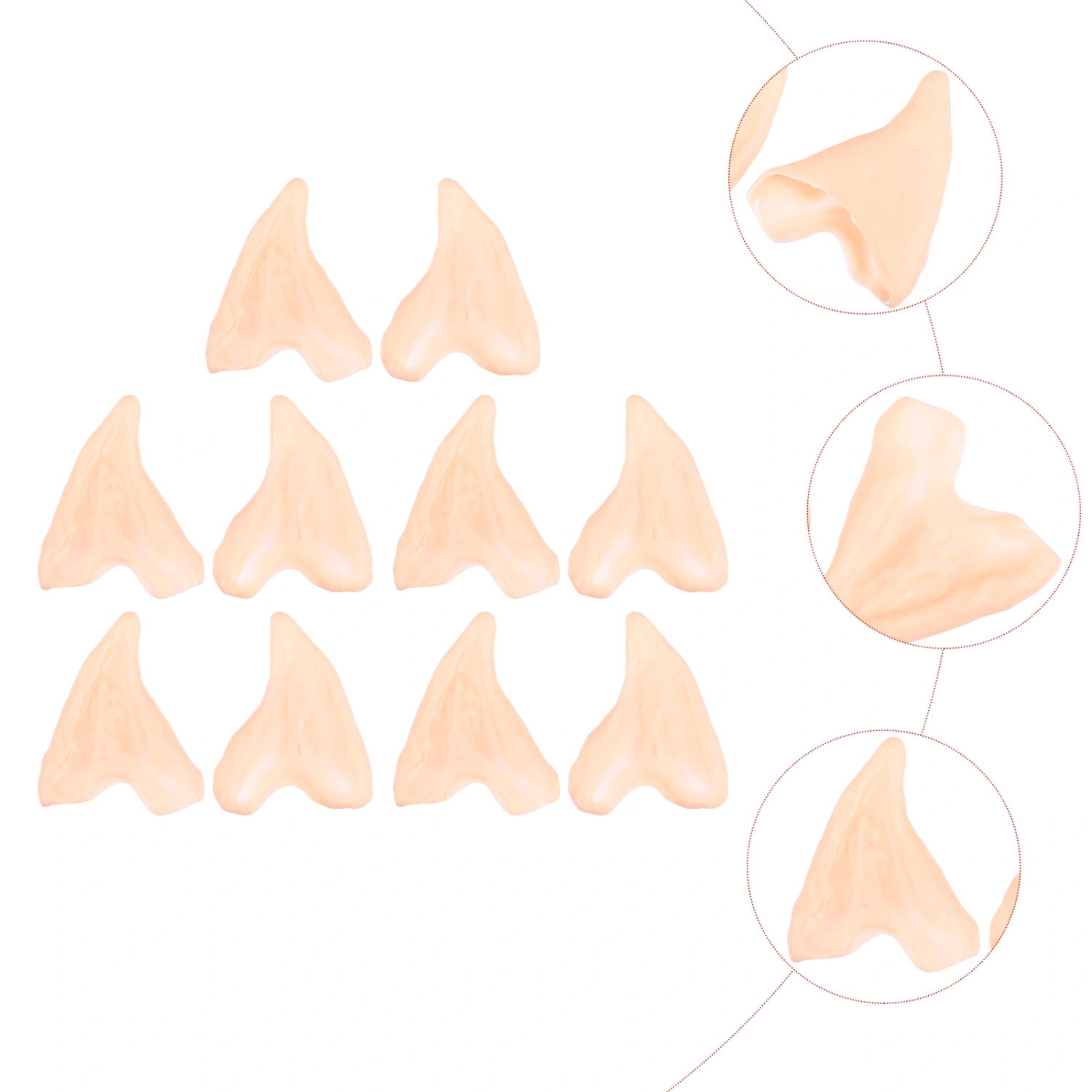 10pcs Halloween Elf Ear Accessories Costume Dress up Accessories for Party