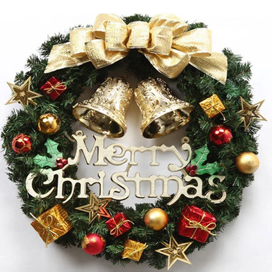 Christmas Wreath Decoration Christmas Bowknot Wreath Christmas Ornament Wreath Ornament