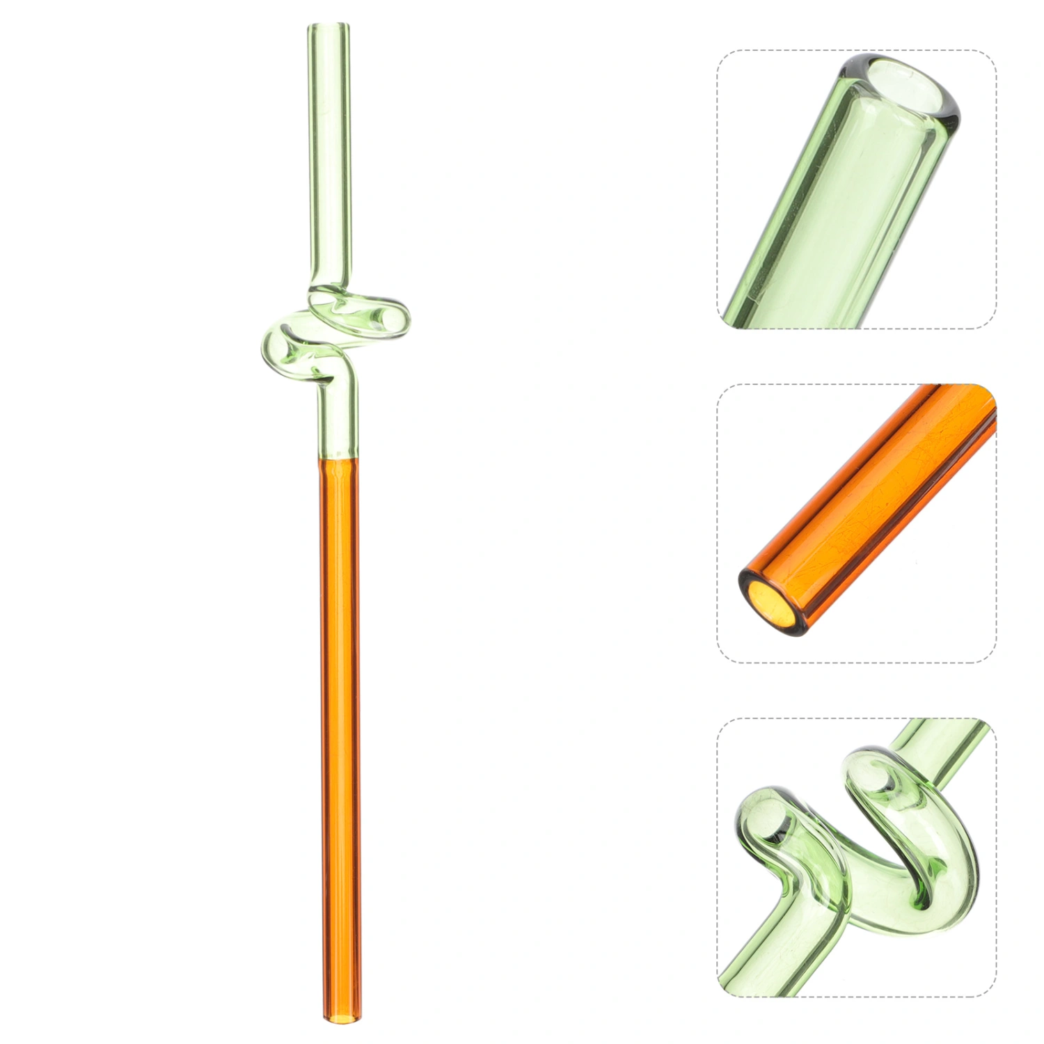 Party Glass Straw Reusable Party Straw with Box Kids Silly Straw Drinking Straw