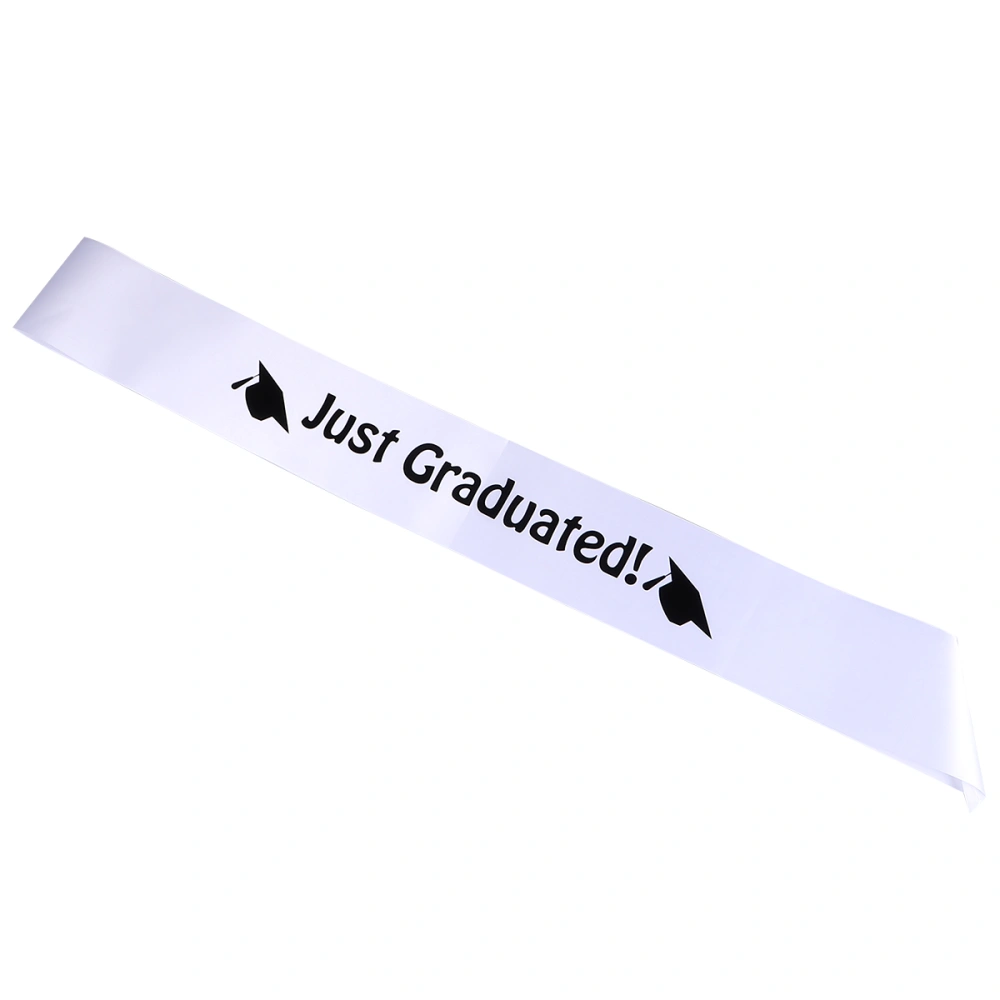 2pcs Letter Printing Sash Decoration Graduation Hat Etiquette Belt Set Graduation Party Supplies Prom Favors Accessories