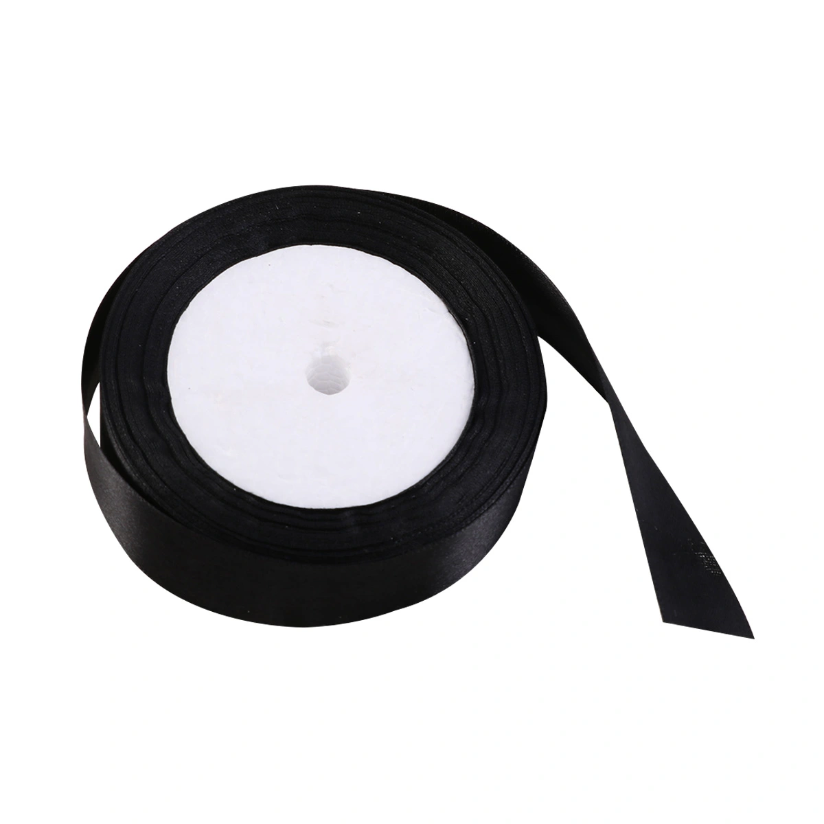 1 Roll Double-sided Ribbon Satin Ribbon Party Decoration Craft Ribbon Cake Shop Wedding Birthdy Gift Wrapping Tape 25 Yards (Black)