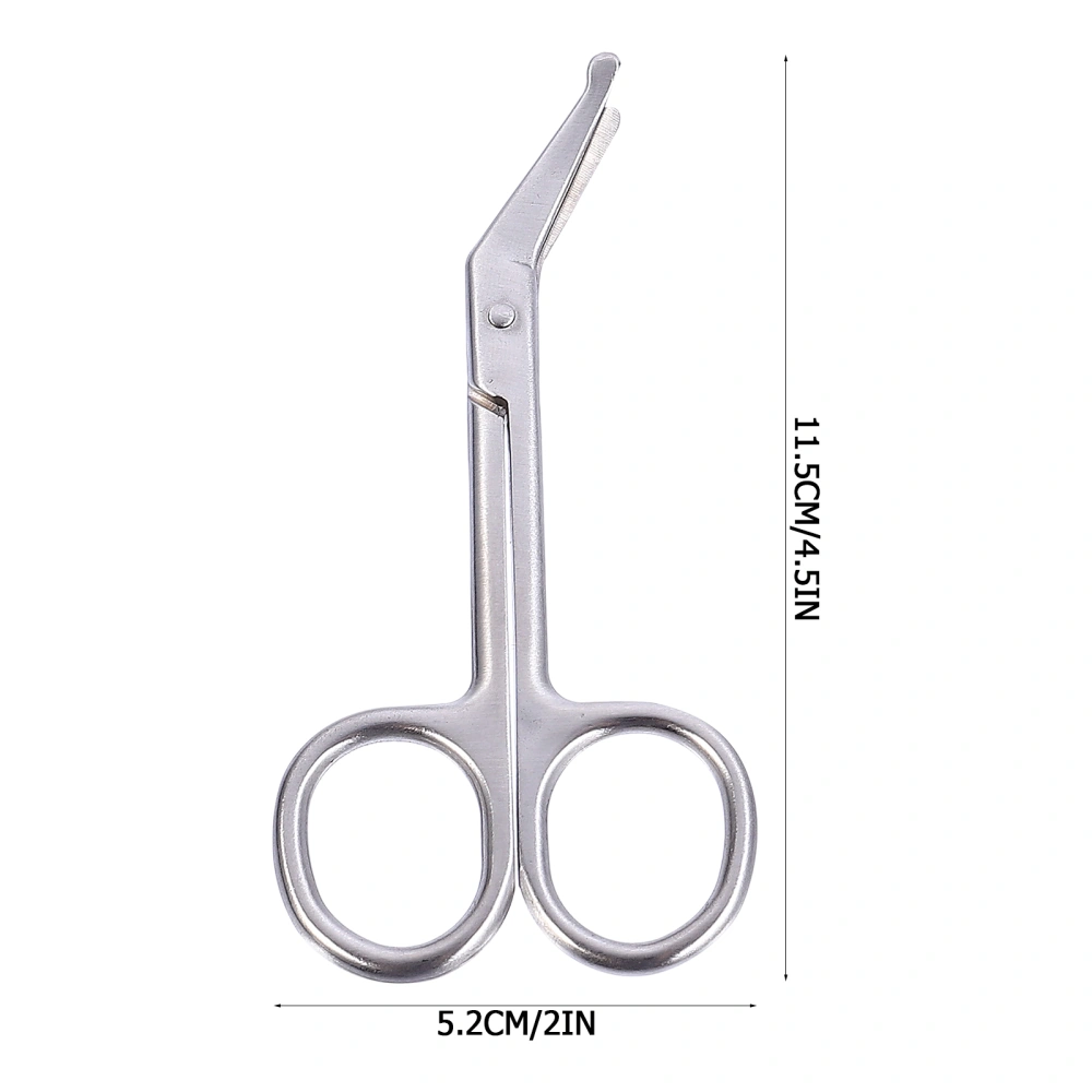 1Pc Stainless Elbow Scissor First Aid Scissor Bandage Shear for Emergency Silver