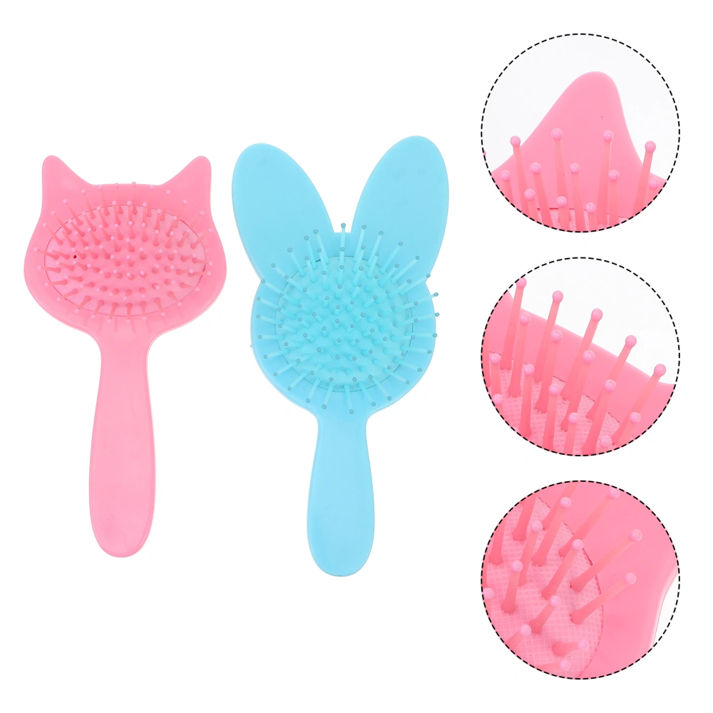 2pcs Adorable Anti-Static Haircare Airbag Massage Hair Brush Air Cushion Comb