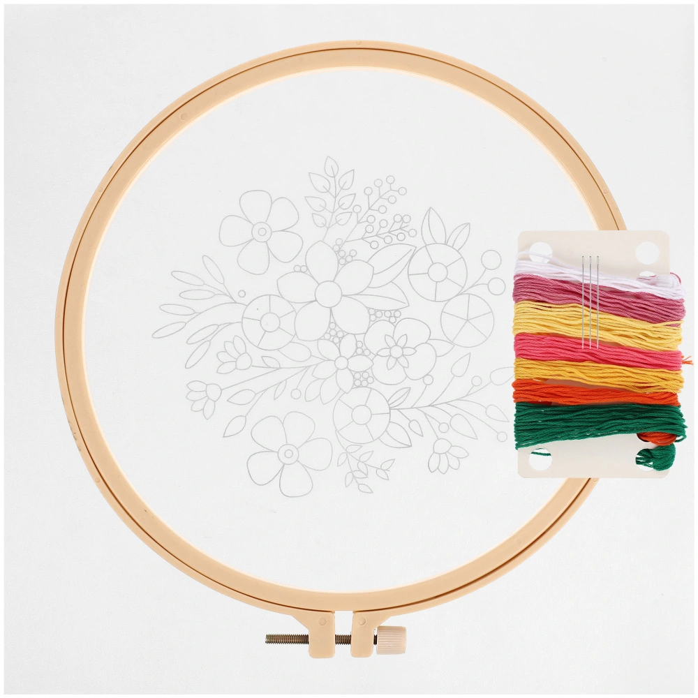 1 Set of Embroidery Kit for Beginner Decorative Embroidery Kit Cross Stitching Kit DIY Craft Supply