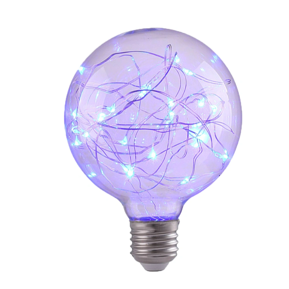 LED Light Bulb Starry E27 Lamp Light Bulb Energy-saving Decorative Bulb Lamp Bulb for Home Bar Cafe (G95 Blue)