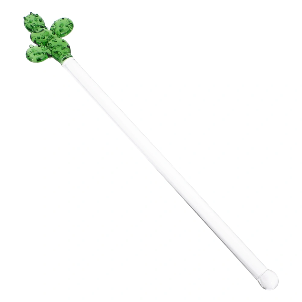 1pc Creative Long Handle Cactus Stirrer Juice Blender Stick Stirring Rod for Bar