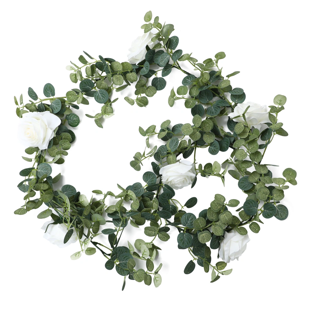 1pc Romantic Wreath Ornament Garland Wall Door Decor Home Rose Garland Decor