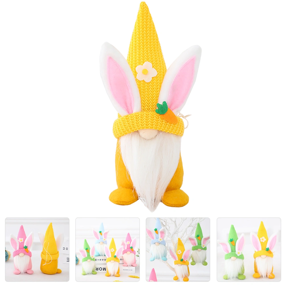 1pc Easter Decoration Elf Rabbit Doll Lovely Gnome Doll Adornment