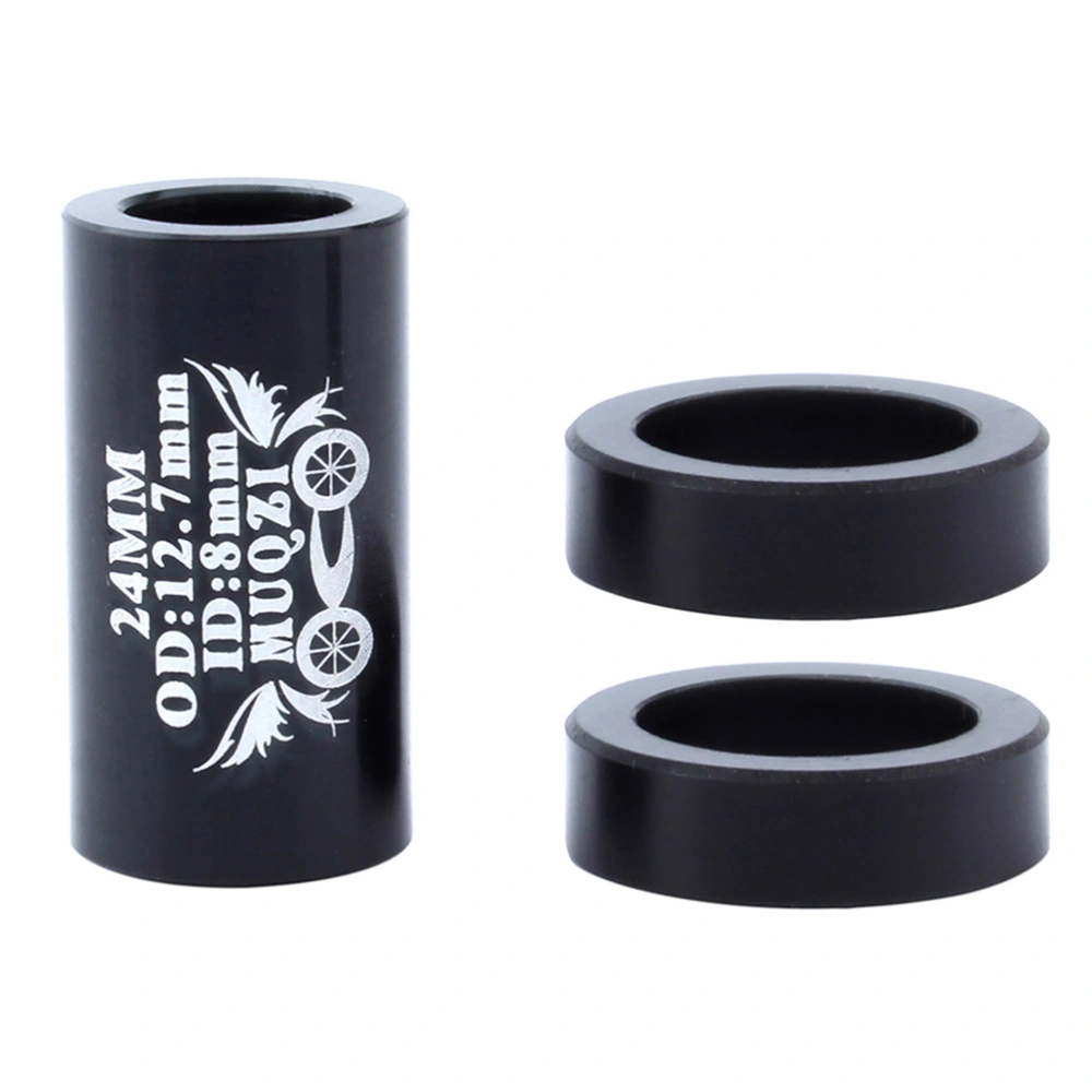 Mountain Bike Tail Rear Absorption Bushing Inflection Point Outer Diameter 12.7 Inner Diameter 8mm Absorbers Back Gall Turn Point 24*12.7*8mm(Black)